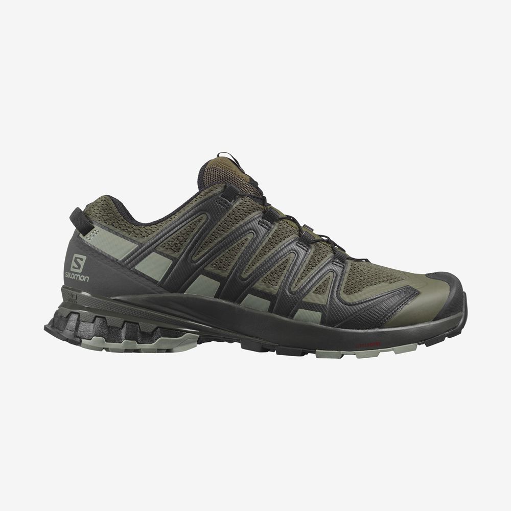 Zapatillas Trail Running Salomon Hombre Verde - Salomon Argentina XA PRO 3D V8 WIDE,389025-SUF